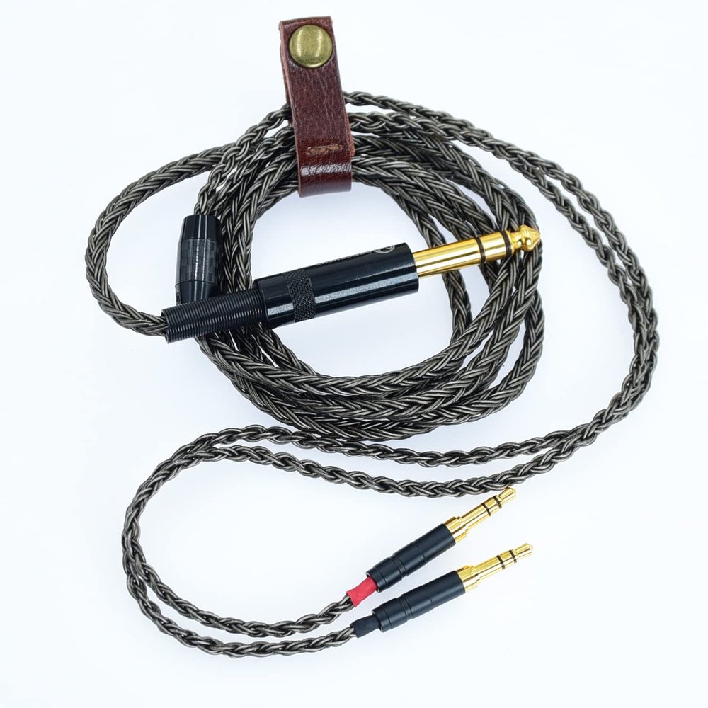 Arklove Replace Audio Upgrade Cable Compatible 6.35mm (1/4) TRS Double 3.5 with Denon ah-d600 ah-d7200 ah-d7100 ah-d9200 ah-d5200 meze 9 Classics Joule T1 II T5 Headset (8ft, Grey)
