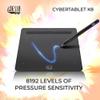 Adesso Cybertablet K8 Graphic Drawing Tablet  8"x5" Active Area, 8192 Levels Pressure Sensitivity, Battery-Free Stylus, 5080 LPI, 6 Customizable Shortcut Keys  Compatible with Windows & Mac OS view 2