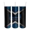 Blue Black Off Road Grunge Effect Glitter Effect Double Walled Stainless Steel Tumbler view 1