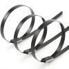 50 Pcs 304 Stainless Steel Cable Tie, Plastic Sprayed Marine Cable Tie,Ball Self- Locking Metal Cable Tie (300X19X0.5) view 1