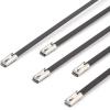 50 Pcs 304 Stainless Steel Cable Tie, Plastic Sprayed Marine Cable Tie,Ball Self- Locking Metal Cable Tie (300X19X0.5) view 2