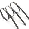 50 Pcs 304 Stainless Steel Cable Tie, Plastic Sprayed Marine Cable Tie,Ball Self- Locking Metal Cable Tie (300X19X0.5) view 4