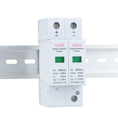 2P DC 600/800/1000VDC Surge Protection Device 20-40kA SPD House Surge Protector (Color : 2P, Size : 1000VDC 20-40kA)