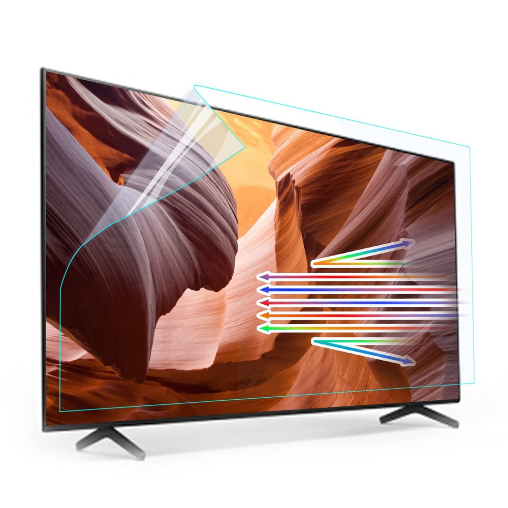 55" Shield Blue Light and UV Filter LCD LED OLED TV Screen Protector Matte Monitor Film Anti Glare Multi-Function Filter,No Bubbles No Fingerprints,55 inch Narrow