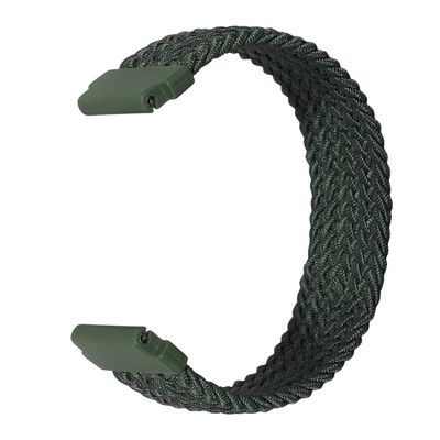 20mm 22mm Braided Solo Sport Strap for Huawei Watch GT 2 Pro Bracelet Watchband Band for Samsung Galaxy Watch 4 (Color : Olive Green, Size : 20mm-S)