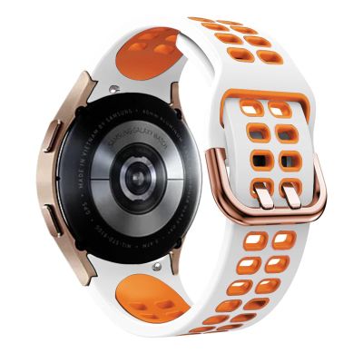 20mm Official Silicone Strap for Samsung Galaxy Watch4 Classic 46 42mm/44 40mm Smartwatch Ridge Sport Bracelet Watch Band Correa (Color : Color Q, Size : Galaxy Watch4 40mm)