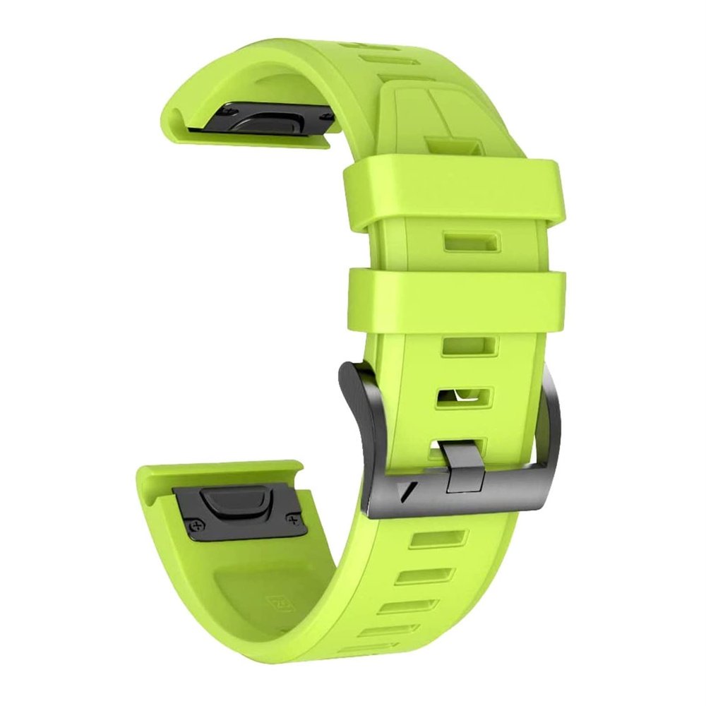 Silicone QuickFit Watch Band Straps for Garmin Fenix 7 7X 6 6X Pro 5X 5 3HR Enduro 935 945 D2 Smart Watch Band 22 26mm Bracelet (Color : Green, Size : 26mm Fenix 6X 6XPro)