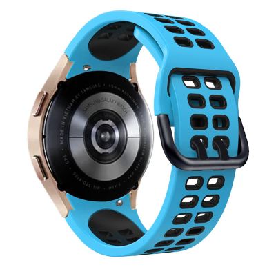 20mm Official Silicone Strap for Samsung Galaxy Watch4 Classic 46 42mm/44 40mm Smartwatch Ridge Sport Bracelet Watch Band Correa (Color : Color L, Size : Galaxy Watch4 40mm)
