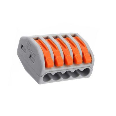 5pcs PCT-212 PCT-213 PCT-214 PCT-215 PCT-218 Ports Compact Lever Terminal Block Cable Conductor Wire Connectors (PCT-215)