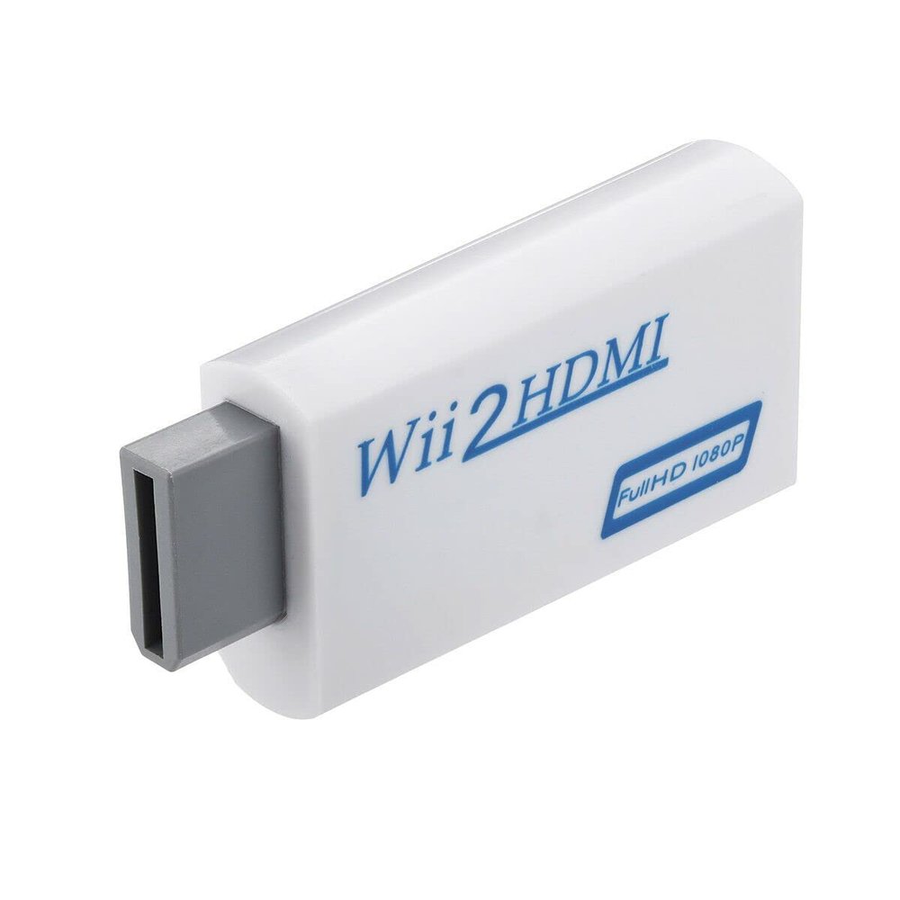 White Portable Compatible with W ii to HDMI W ii 2 HDMI Full HD Converter Audio Output Adapter