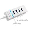 4 Port USB 3.0 Charger Hub White view 3