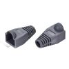 100 Pack RJ45 Cat5e Cat6 Ethernet Network Cable Boot Cover, Strain Relief Connector Protection, PVC Soft Plastic (Grey) view 3