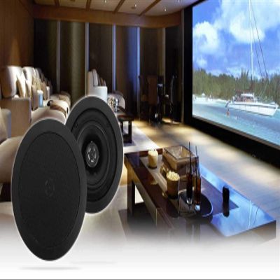Rockville Pair HC55-16 Black 5.25" 300W in-Ceiling Speakers 16 Ohm, Polypropylene Woofer, Mylar Dome Tweeter, Swivel Tweeter, for Home Theater