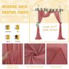 FUHSY Wedding Arch Drapes Dusty Rose 20FT 2 Panels Wedding Arch Draping Fabric Chiffon Fabric Drapery Arches Decorations for Wedding Ceremony Sheer Backdrop Curtains for Archway for Reception view 4