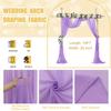 FUHSY Wedding Arch Drapes Fabric Lavender Wedding Arch Draping Fabric 20FT 2 Panels Chiffon Backdrop Curtains Wedding Archway Arches Decorations for Ceremony Sheer Ceiling Drapes for Swag Arbor Decor view 4