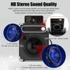 JAUYXIAN Bluetooth Speaker with Two Wireless Microphones, Outdoor Speaker with Subwoofer/Tweeter, Portable PA Speaker System with Remote Control, Discol Lights, FM, REC for Home, Party view 2