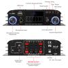 Facmogu S-288 4 CH Bluetooth 5.0 Home Audio Amplifier, RMS 45Wx4, Max 600W HiFi Stereo Power Amplifier USB, SD, FM Class D Speaker Amp for Home Theater Karaoke, with Power Adapter & Remote Control view 3