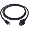 Leehitech Type C Waterproof IP67 Cable Type C Connector Male Plug with 3.2ft Cable Type C Male to Type C Female Car Mount Extension Cable USB Mount Cable for Vehicle, Marine, Bike, Motocycle & Etc view 1