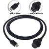 Leehitech Type C Waterproof IP67 Cable Type C Connector Male Plug with 3.2ft Cable Type C Male to Type C Female Car Mount Extension Cable USB Mount Cable for Vehicle, Marine, Bike, Motocycle & Etc view 4