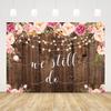 MEHOFOND We Still Do Backdrop for Wedding Anniversary Party Decorations Engagement Bachelorette Party Rustic Wood Photography Background Vow Renewal Decorations Supplies Banner 7x5ft view 2