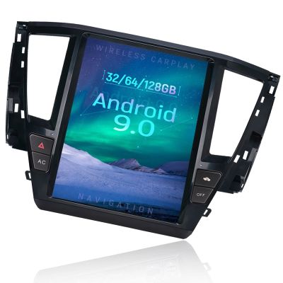 ZWNAV Android 9 Tesla Car Stereo for Mitsubishi Pajero Sport V97 V93 2020+, IPS Touch Screen, Car GPS Navigation Head Unit, Carplay, Radio, Bluetooth
