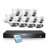 ZOSI 4K PoE Security Camera System,Person Vehicle Detection,2 Way Audio,Sound&Light Siren,Dual Disk Backup,12pcs 4K Spotlight Outdoor PoE Cameras,4K 16 Port 24CH NVR with 4TB HDD for 24/7 Recording view 1