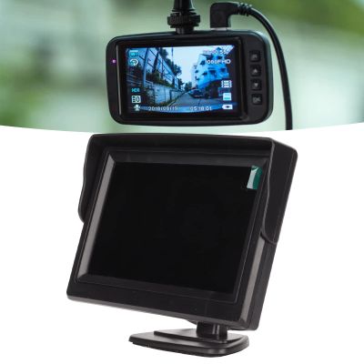 4.3 Inch Backup Camera Color LCD Car Vehicle Rearview Mirror Monitor Car Reverse Camera Car Rear View Camera for Car SUV Van Truck Black