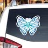 Butterfly Colorful Vinyl Decal Sticker Paper Cutting for Car Boat Laptop Reflective Glossy Choose Size 032803 (4'' x 3.3" (10.2cm x 8.5cm), Reflective) view 1