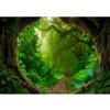 10x6.5ft Green Forest Backdrop Spring Jungle Rainforest Natural Scenery Photography Background for Kids Evergreen Forest Baby Shower Birthday Party Decor Banner Children Portrait Photo Booth Props view 1