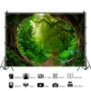 10x6.5ft Green Forest Backdrop Spring Jungle Rainforest Natural Scenery Photography Background for Kids Evergreen Forest Baby Shower Birthday Party Decor Banner Children Portrait Photo Booth Props view 2
