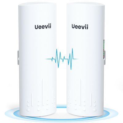 Wireless Bridge, UeeVii CPE820 5.8G Point to Point for Starlink WiFi Extender Signal Booster with 16dBi Antenna, Long Range Up to 3KM, Plug and Play,24~48V PoE, IP65 Waterproof for Barn Shop,2-Pack