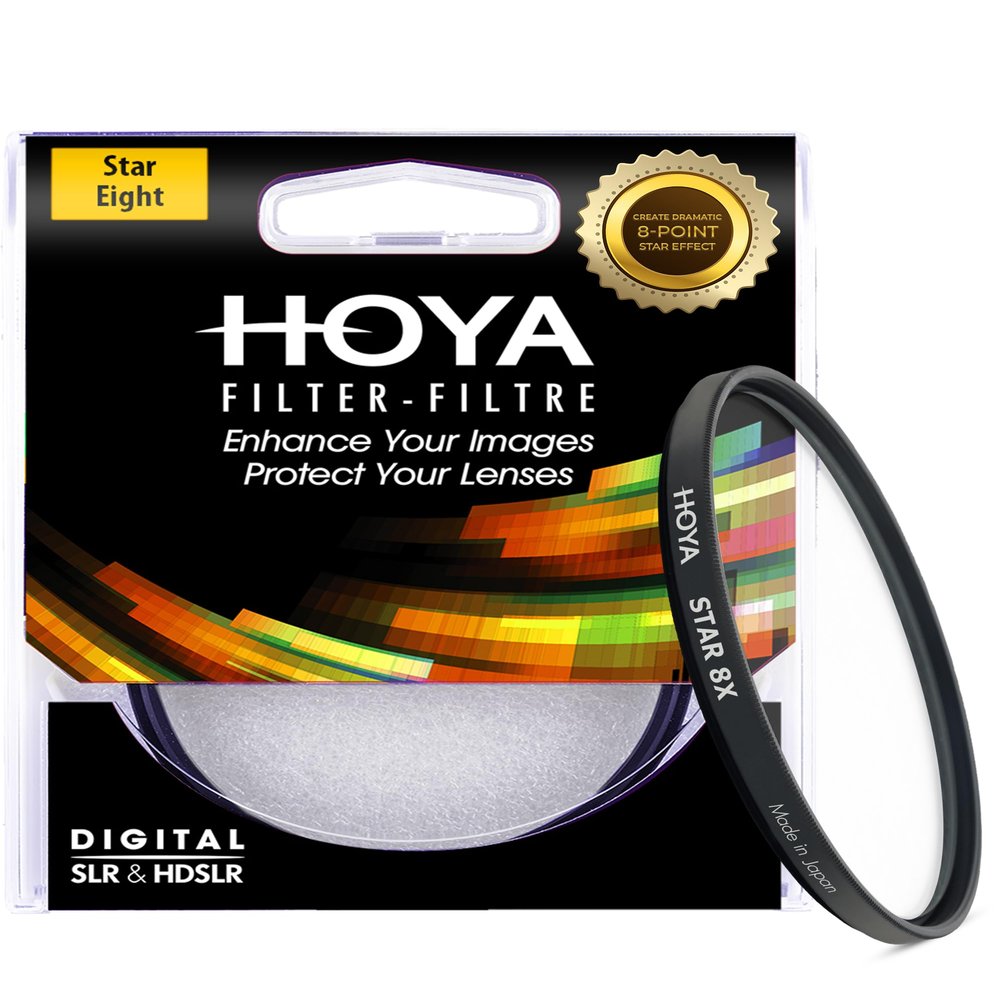 Hoya Star 8X Screw-in Camera Star Filter 72mm Lens Filter Creates 8-Beam Light Effect Multi-Coated & Slim Frame Cross Effect for DSLR & Mirrorless Cameras Night & Creative Photography