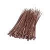 RELAND SUN 100pcs Nylon Zip Ties 2.5x100/150/200mm Cable Ties in Assorted Color Nylon Self-Locking Wire Ties (2.5x200mm,Brown) view 2