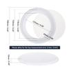 Facmogu 2PCS 5in Round Speaker Grille Replacements, White Surface Mount Speaker Covers Decorative Wall Ceiling Speaker Covers Subwoofer Car Speaker Metal Waffle Cover Guard Grill view 2