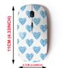 2.4G Wireless Mouse with Cute Pattern Design for All Laptops and Desktops with Nano Receiver - Blue Heart view 2