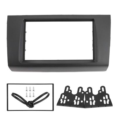 Fydun DIN Installation Dash, Black ABS Stereo Audio Fascia Panel Navigation Fascia Car Stereo Frame for Swift 20052010