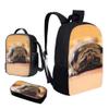 Howilath Pug Dog Cute Pattern 17 Inch School Backpack for Boys Kids Bookbag Set Schoolbag with Lunch Box Pencil Case Laptop Daypack view 2