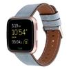 Sport Band Compatible with Fitbit Versa/Versa 2/Versa Lite,Women Girl Leather Soft Sport Watch Band Adjustable 5.5-8.0 inch Breathable Replacement Bracelet - Blue view 1