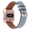 Sport Band Compatible with Fitbit Versa/Versa 2/Versa Lite,Women Girl Leather Soft Sport Watch Band Adjustable 5.5-8.0 inch Breathable Replacement Bracelet - Blue view 2