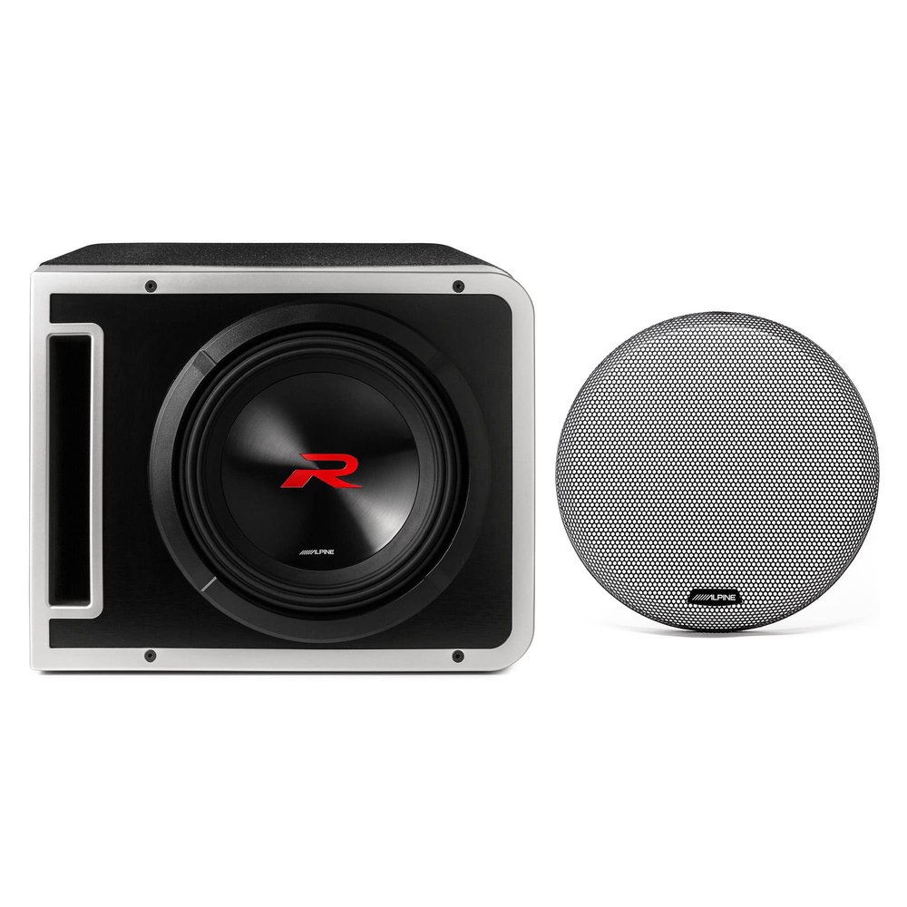 Alpine R2-SB12V Next-Gen 12" R-Series Halo Loaded Sub Enclosure with KTE-12G.3 Grill
