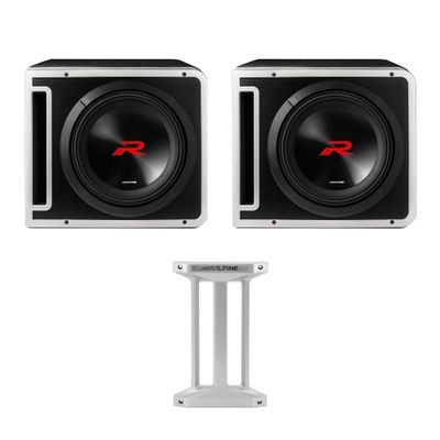 Alpine Two R2-SB10V Next-Gen 10" R-Series Halo Loaded Sub Enclosures with KTX-H10 Link Kit
