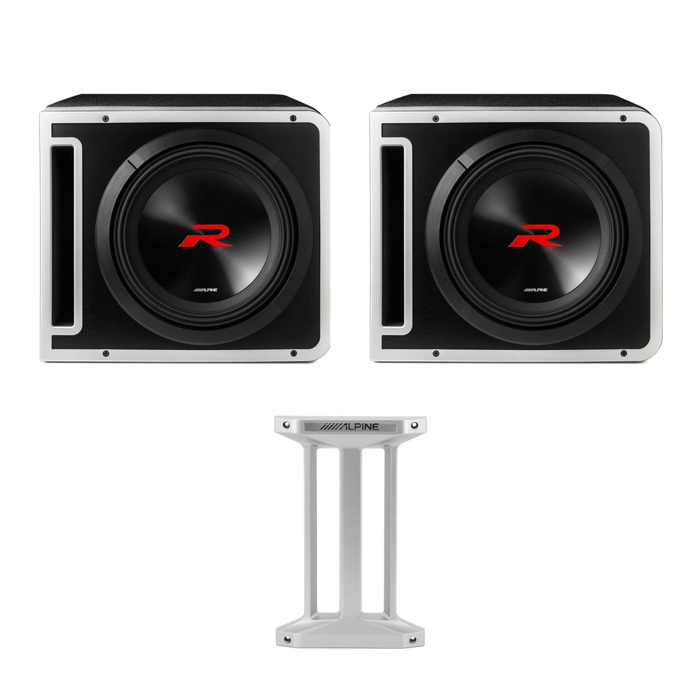 Alpine Two R2-SB10V Next-Gen 10" R-Series Halo Loaded Sub Enclosures with KTX-H10 Link Kit