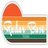 Radar Base Texas 2 x 1.25 Inch Sticker Retro Vintage Sunset City 70s Aesthetic Design view 1