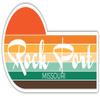 Rock Port Missouri 2 x 1.25 Inch Sticker Retro Vintage Sunset City 70s Aesthetic Design view 1