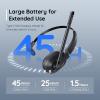 EKSA Trucker Bluetooth Headset, Wireless Headset with Microphone AI Noise Canceling, On Ear Bluetooth Headphone with Mute for Driver Office Call Center Computer Skype view 4