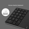 Sanpyl Numeric Keypad, 2.4G Bluetooth Number Pad Type C Numpad Keypad with Touchpad, Bluetooth 2.4G Dual Mode Laptop Keypad, for PC Desktop, Laptop, Notebook Computer(Grey) view 2