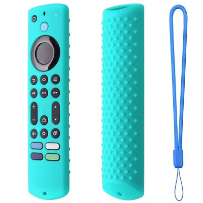 6.2 Inch Silicone Cover for 2023 Fire TV Stick 4K Max 2nd/Fir TV Omni Series/FireTV 4-Series Remote,Toshiba/Insignia FirTV Remote Cover with Lanyard(Mint)