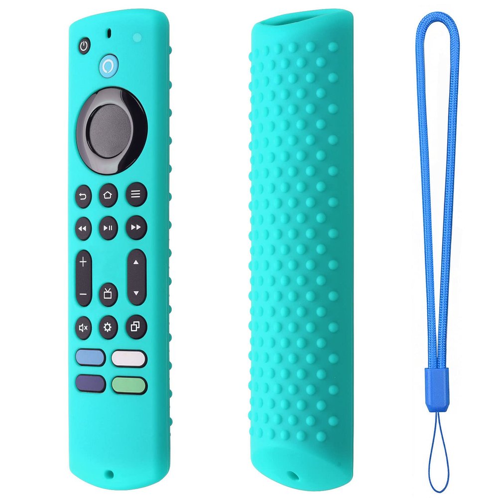 6.2 Inch Silicone Cover for 2023 Fire TV Stick 4K Max 2nd/Fir TV Omni Series/FireTV 4-Series Remote,Toshiba/Insignia FirTV Remote Cover with Lanyard(Mint)