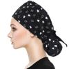 QBA Adjustable Working Cap with Button, Satin Lined Hat, Cotton Working Hat Sweatband, Elastic Bandage Tie Back Hats for Women & Men, One Size view 3