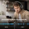 COOSII H300 Wireless Headphones Bluetooth with Microphone, Over Ear Headsets with USB Dongle & Mute, Environmental Noise Cancelling Retractable Mic for Work Office Meeting Laptop Computer (Black) view 2